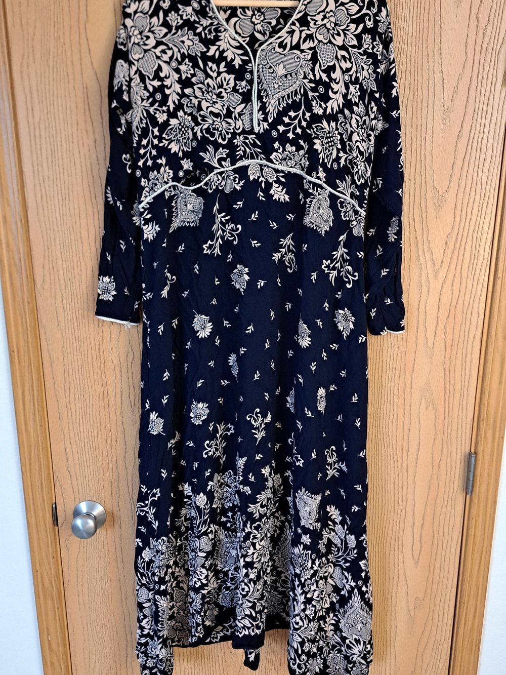 Lulusar "Grip" fabric printed maxi dress/kurta